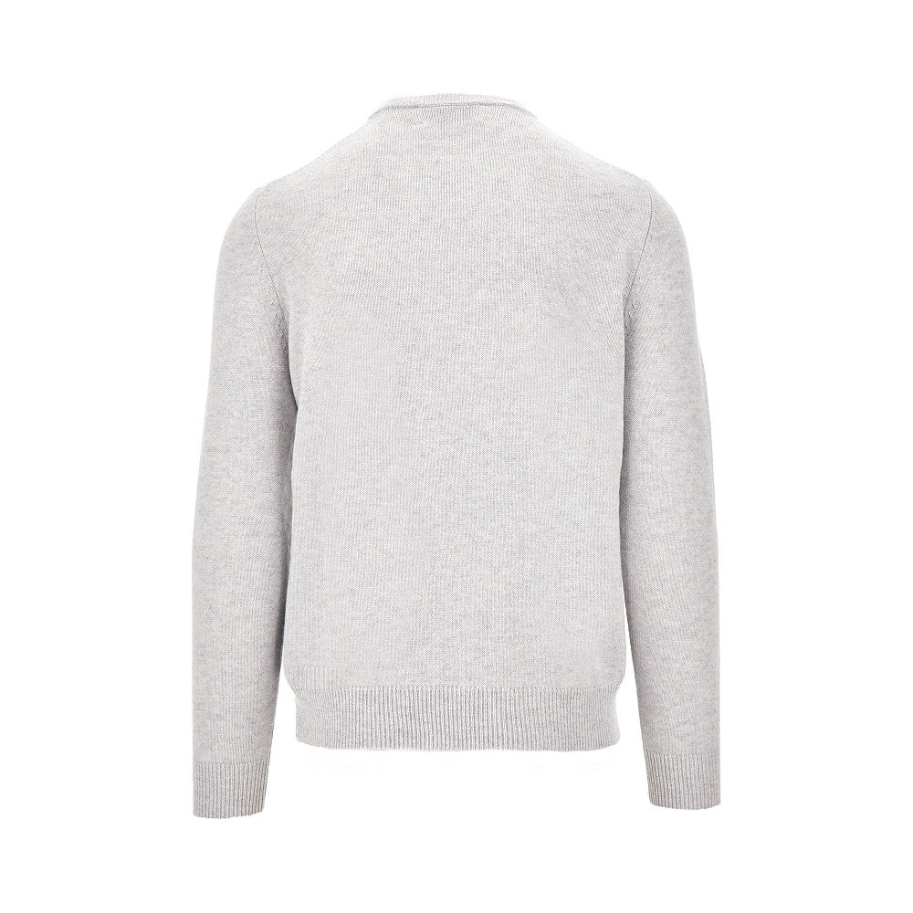 Pullover girocollo in cachemire a rombi