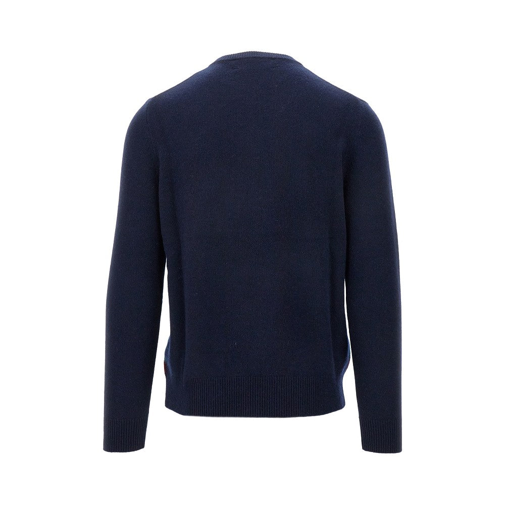 Lozenge cashmere crewneck sweater