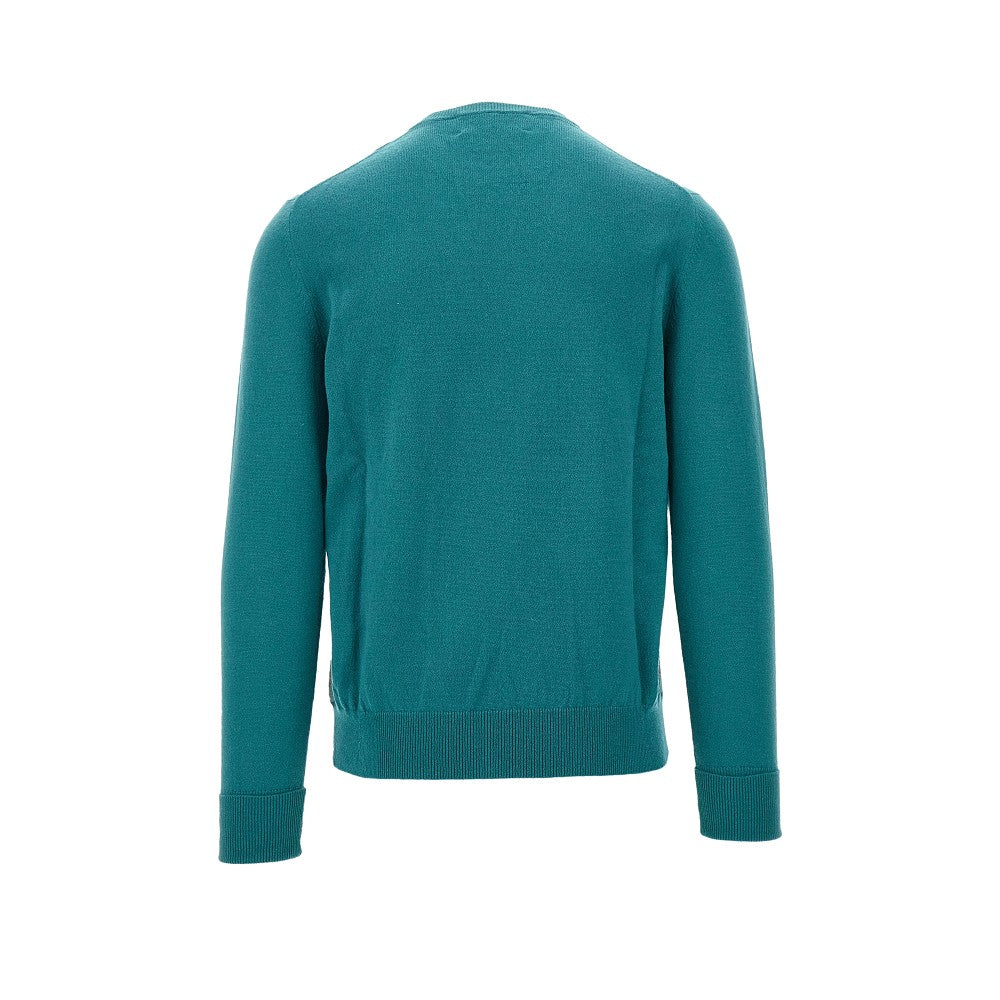 Pullover girocollo in cachemire a rombi