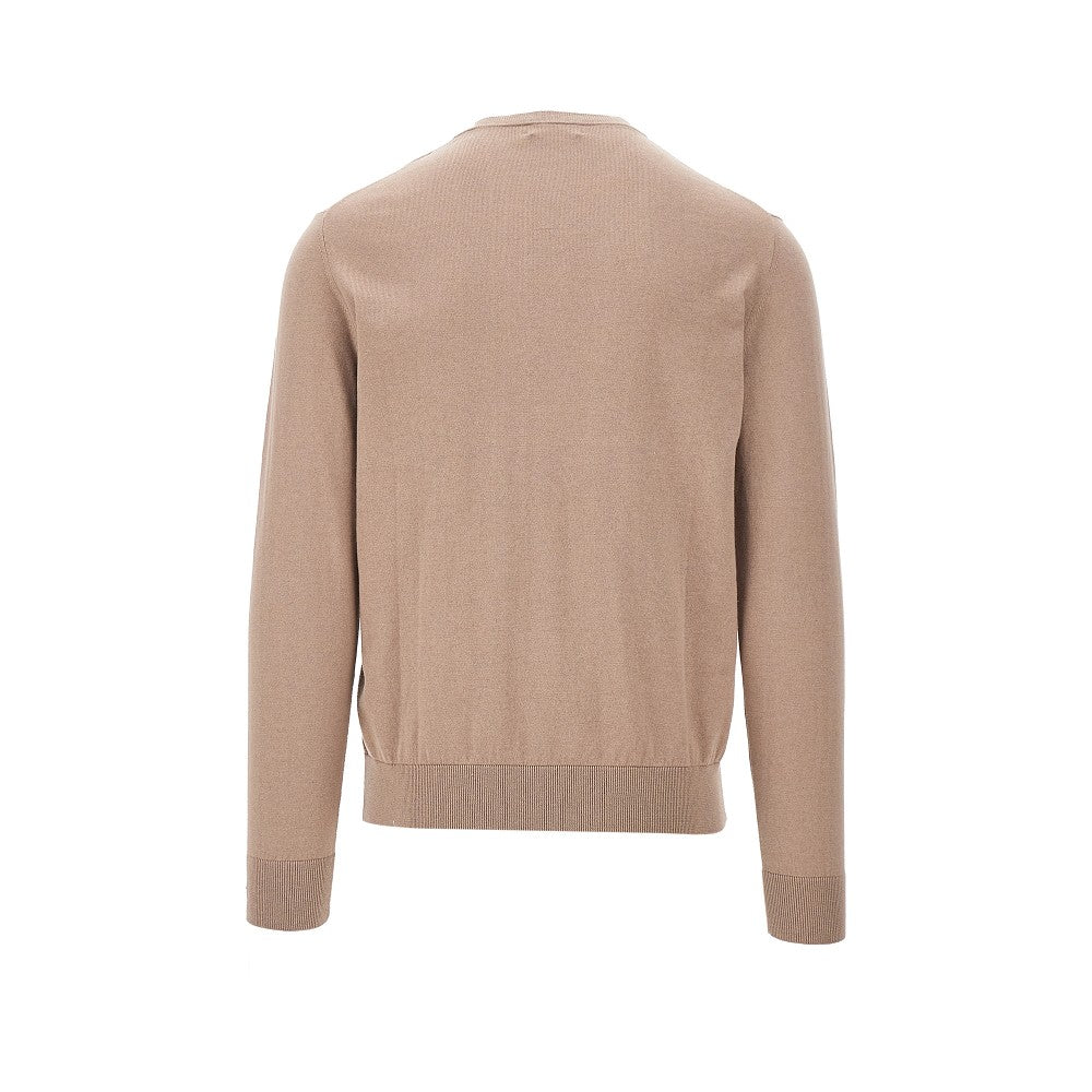 Pullover in cotone e cachemire a rombi