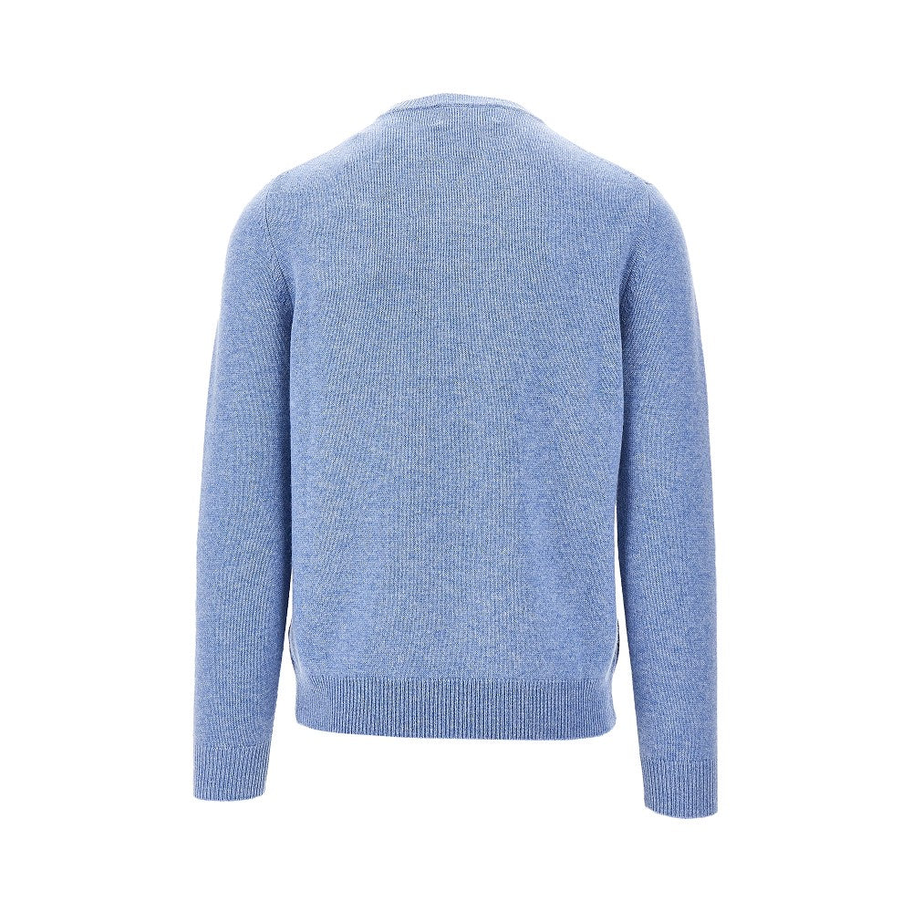 Pullover girocollo in cachemire a rombi