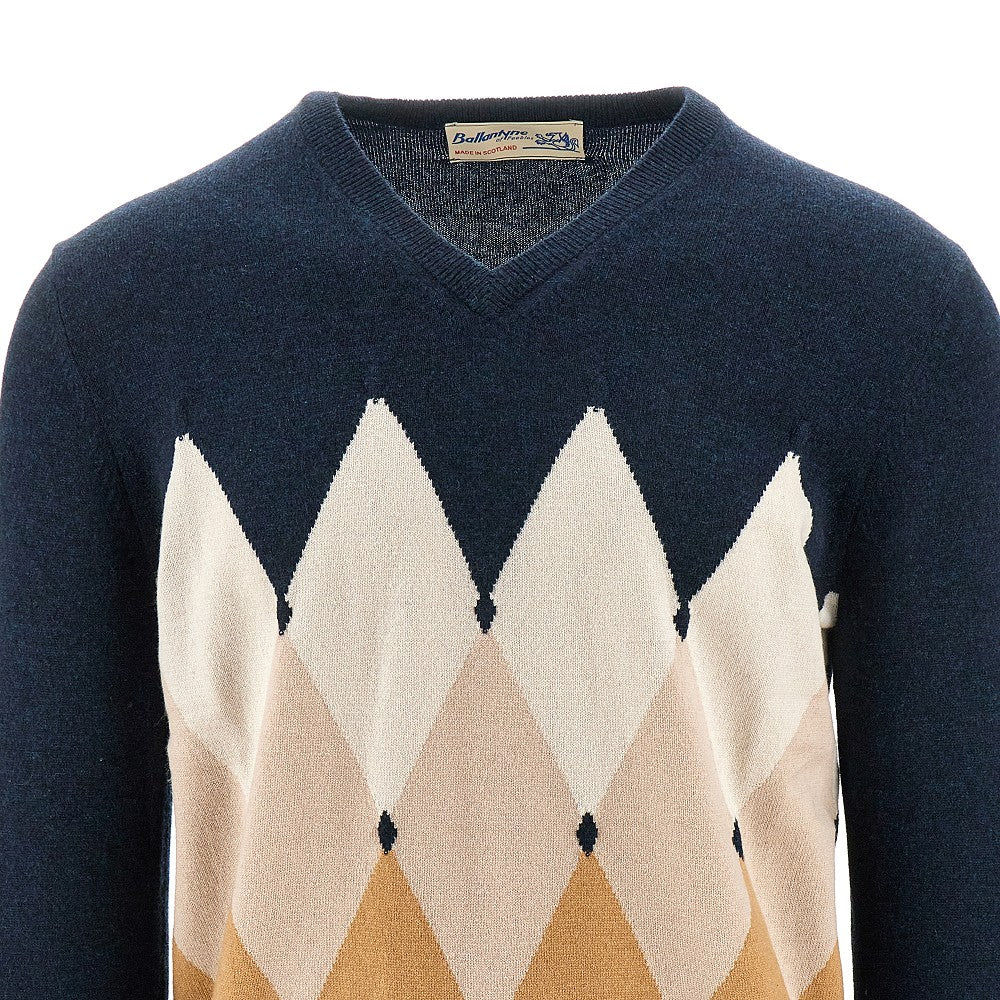 Lozenge cashmere sweater