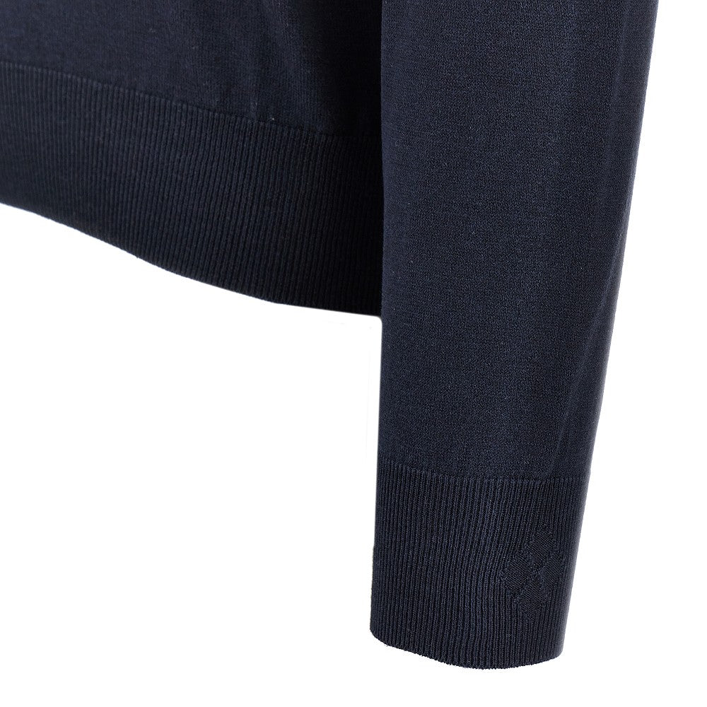 Pullover in seta e cotone con scollo a V