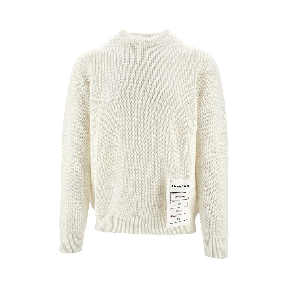 Pullover girocollo in cotone