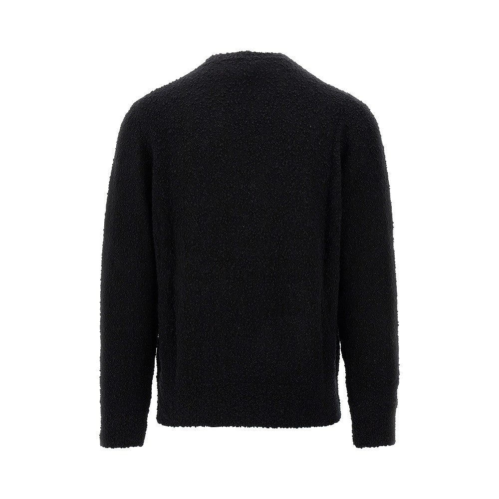 Pullover girocollo in maglia bouclé
