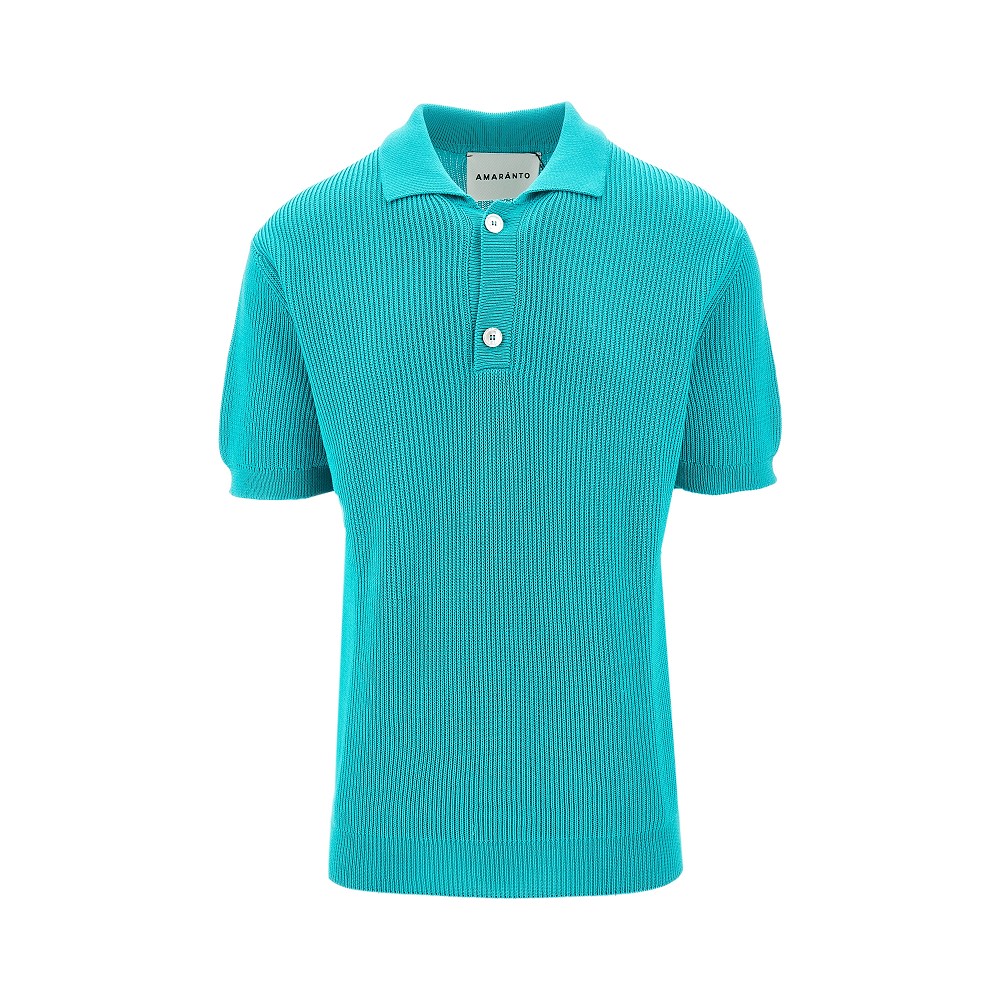 Polo in maglia a costa inglese