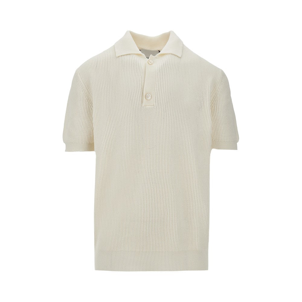 English Rib knitted polo shirt