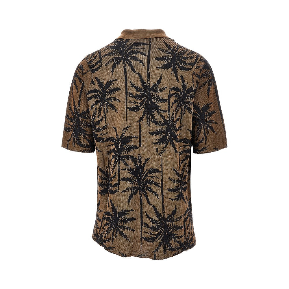 Jacquard knitted shirt