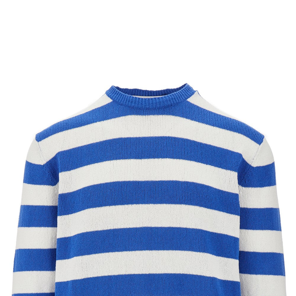 Pullover in misto cotone a righe