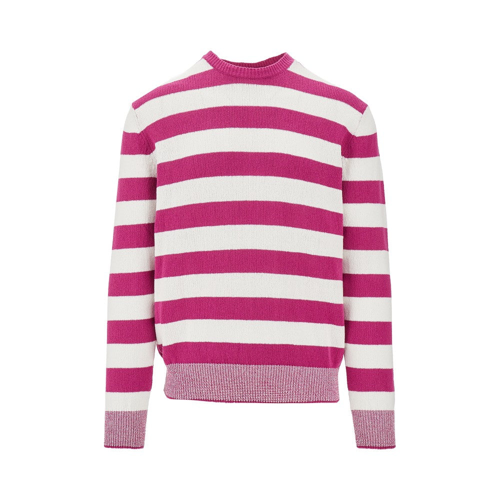 Pullover in misto cotone a righe
