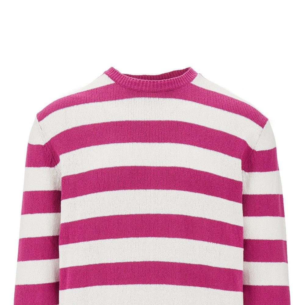 Pullover in misto cotone a righe