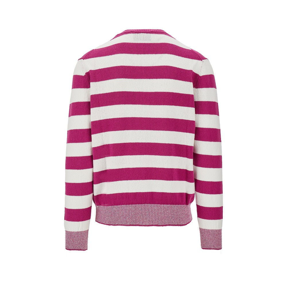Pullover in misto cotone a righe