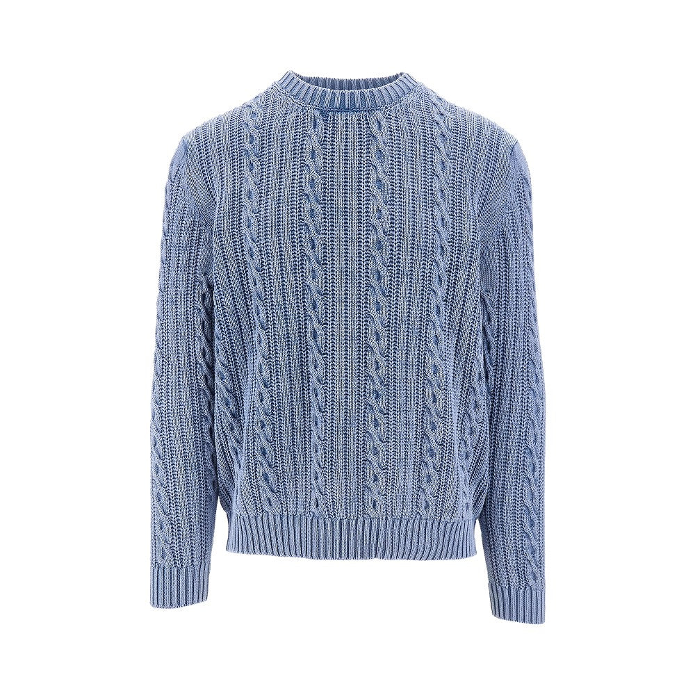 Pullover in cotone a trecce