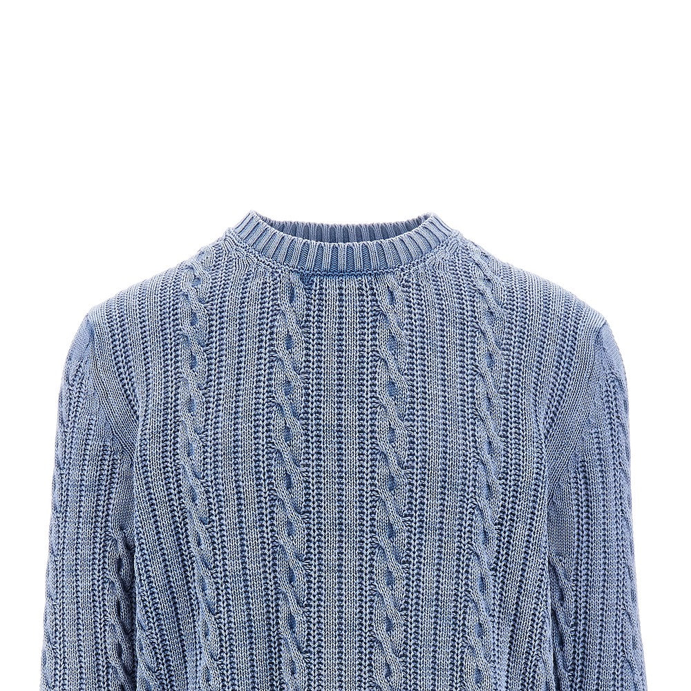 Pullover in cotone a trecce
