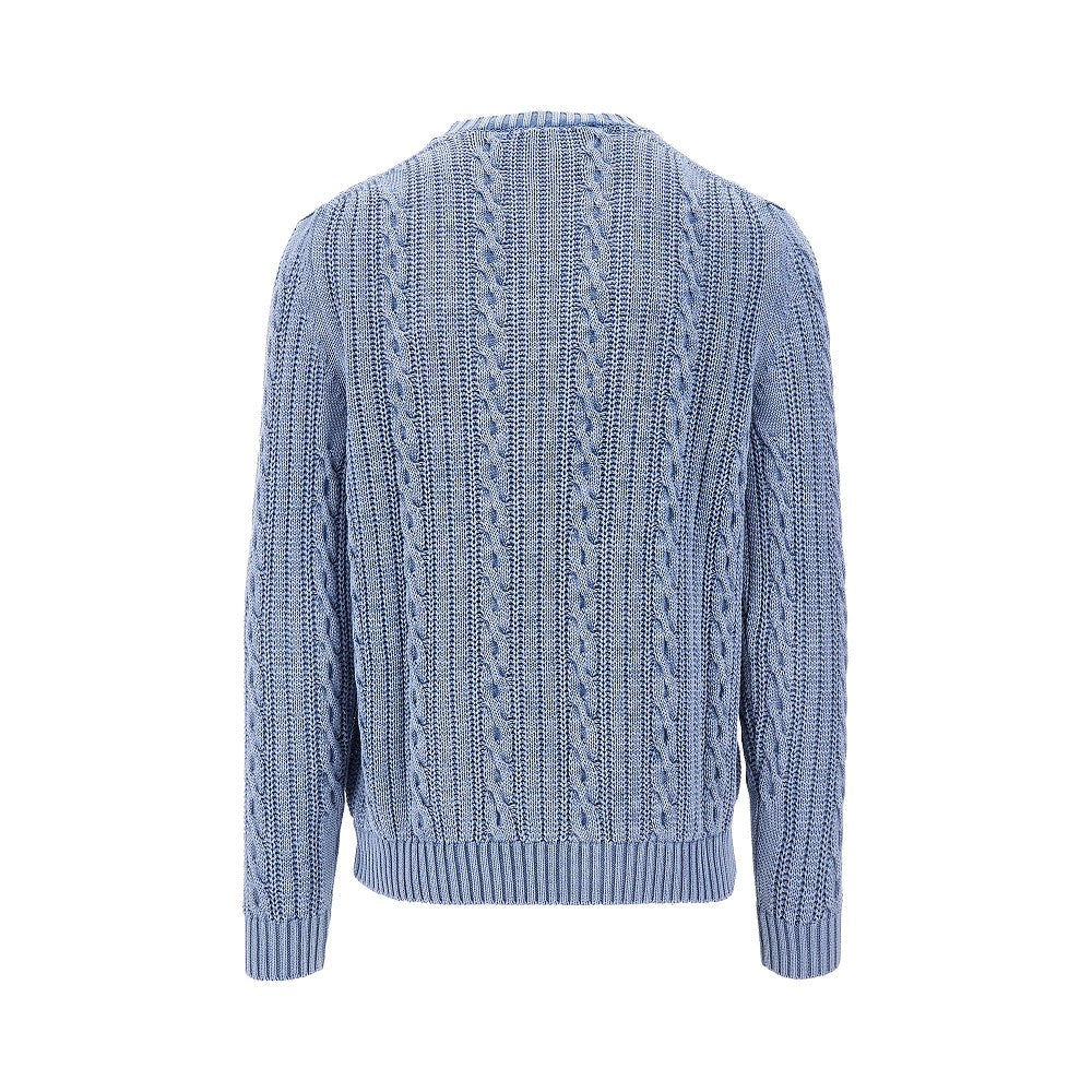 Pullover in cotone a trecce