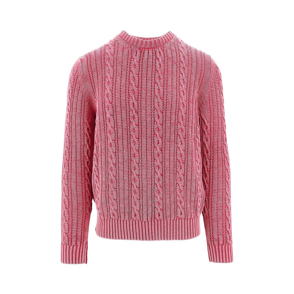 Pullover in cotone a trecce