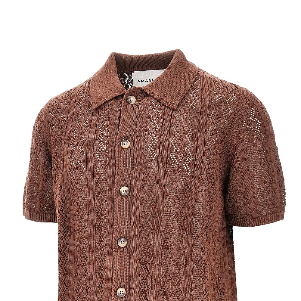 Camicia in maglia traforata