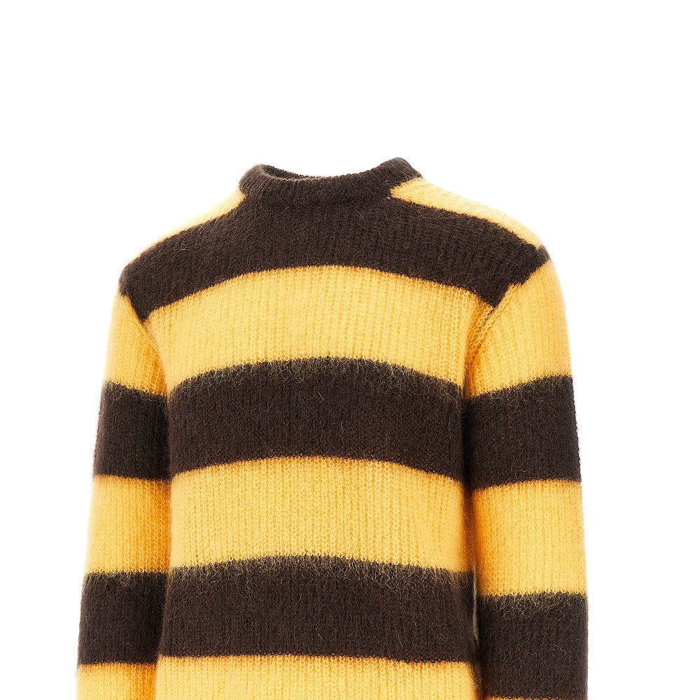Pullover in misto mohair a righe
