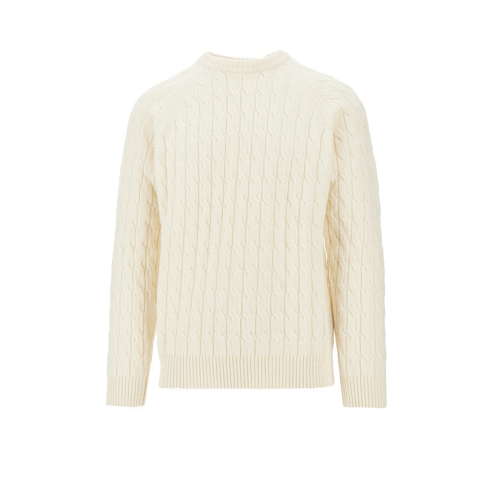 Pullover girocollo a trecce