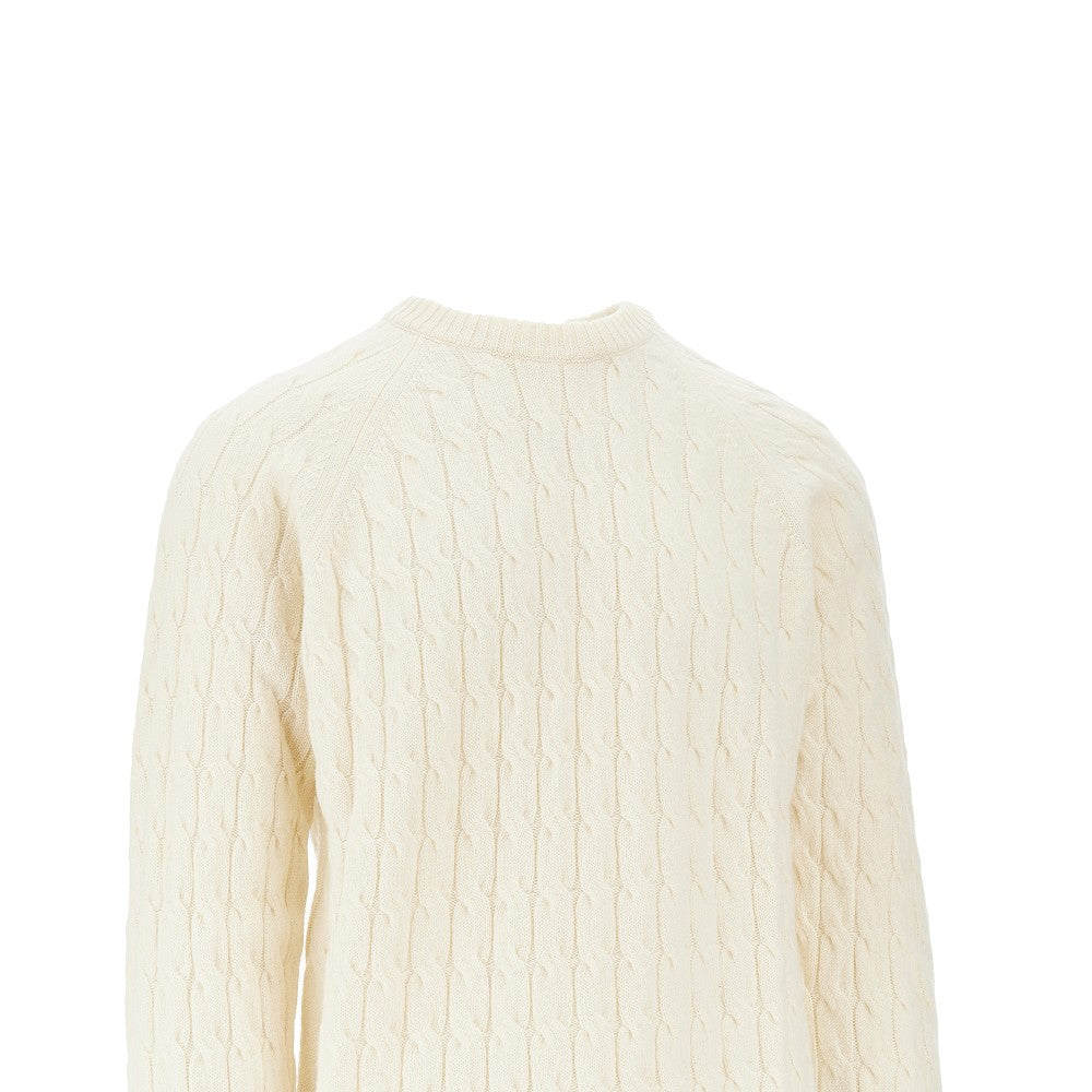 Pullover girocollo a trecce