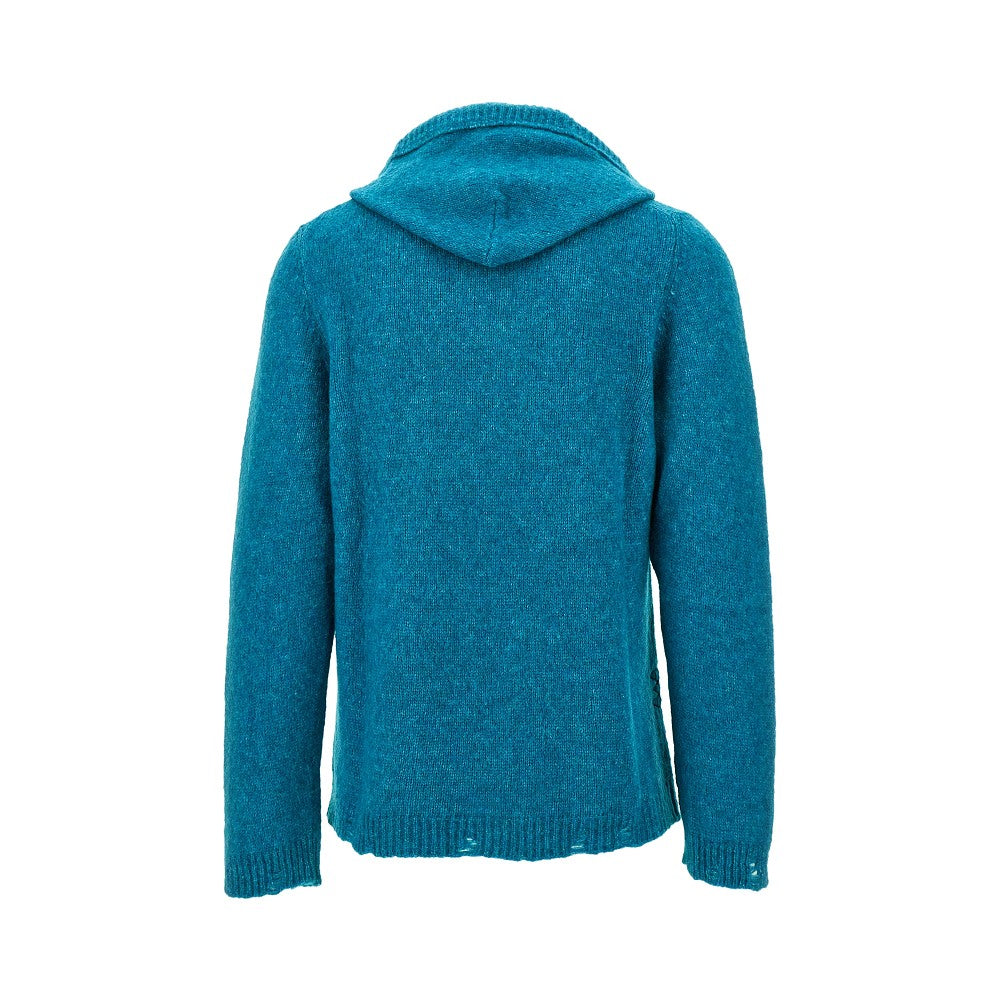 Felpa con cappuccio in misto alpaca