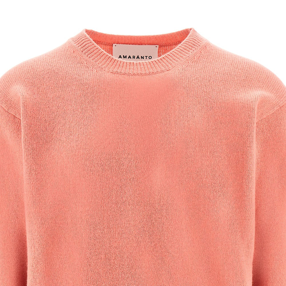 Pullover girocollo in lana e cachemire