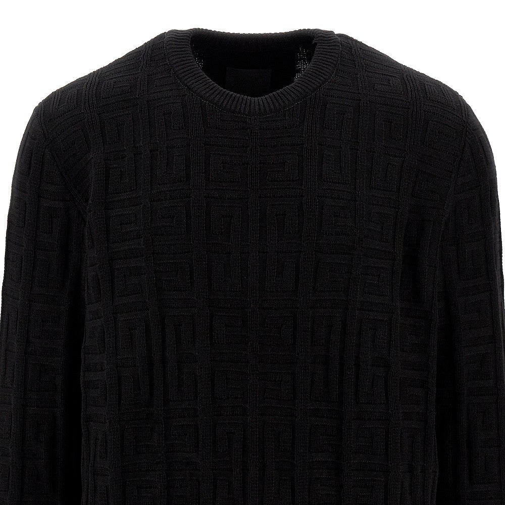 Pullover in cotone jacquard 4G