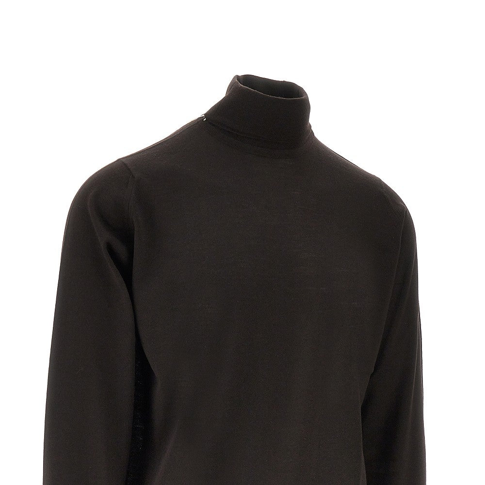 Pullover a collo alto in lana Merino