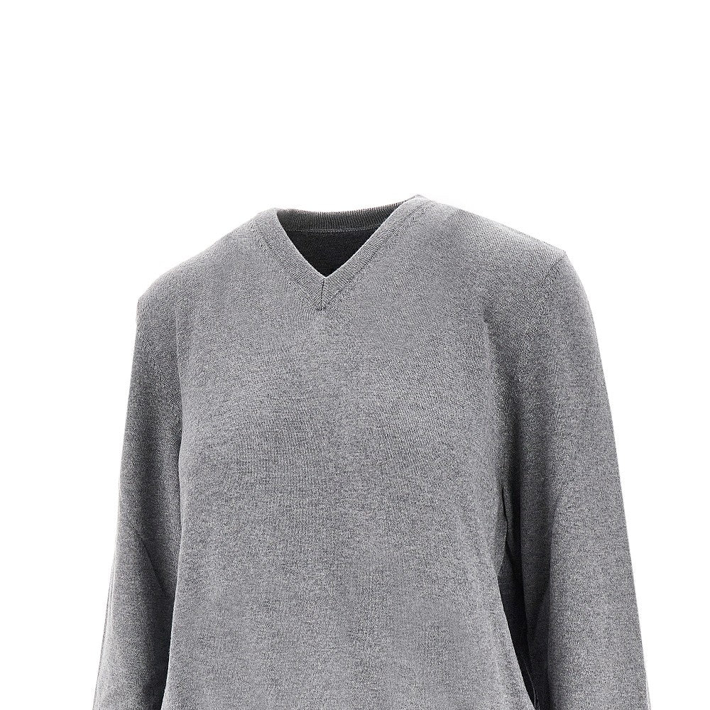 Pullover in lana con retro strutturato