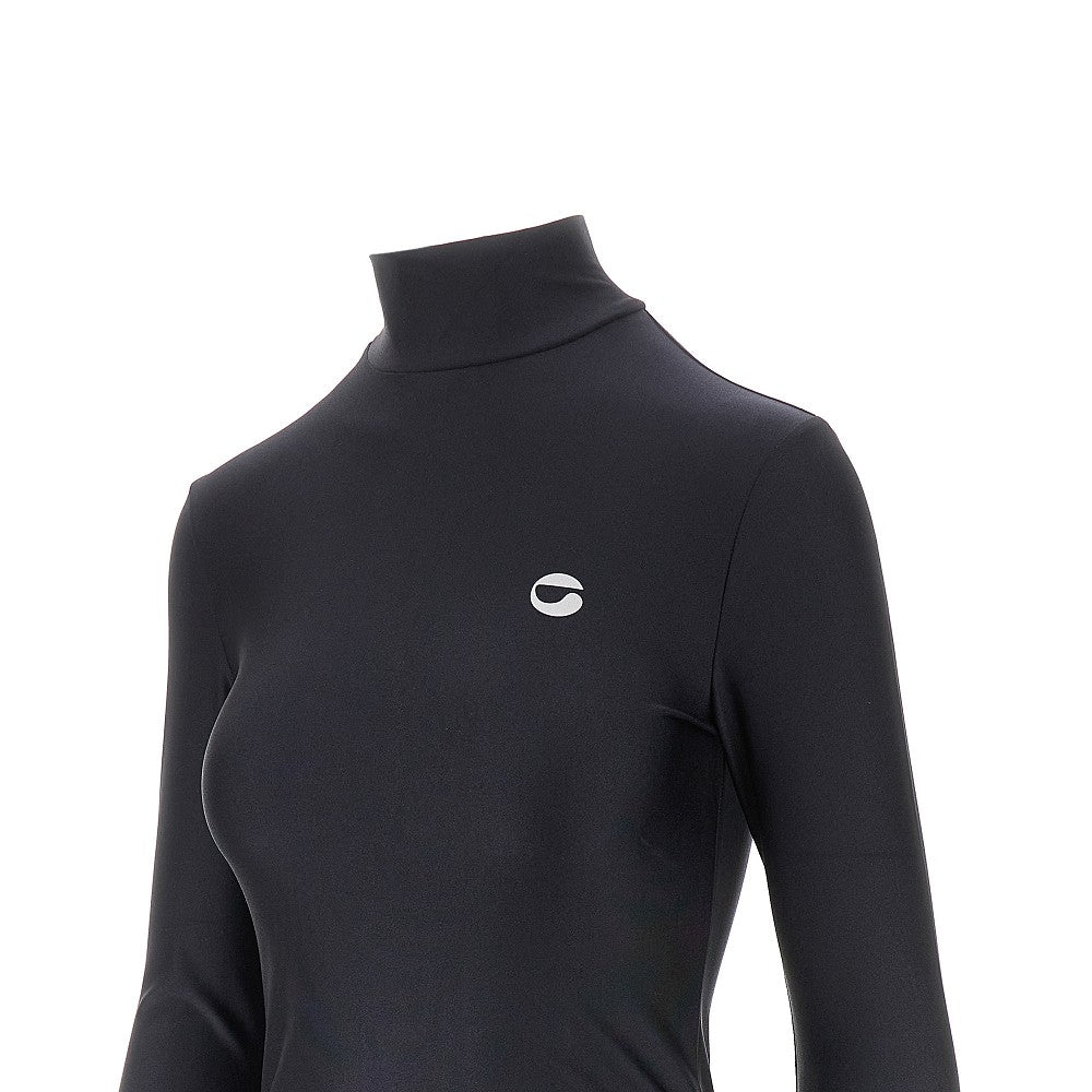 Stretch jersey turtleneck