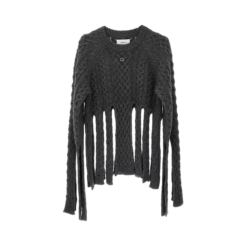 Shredded effect sweater