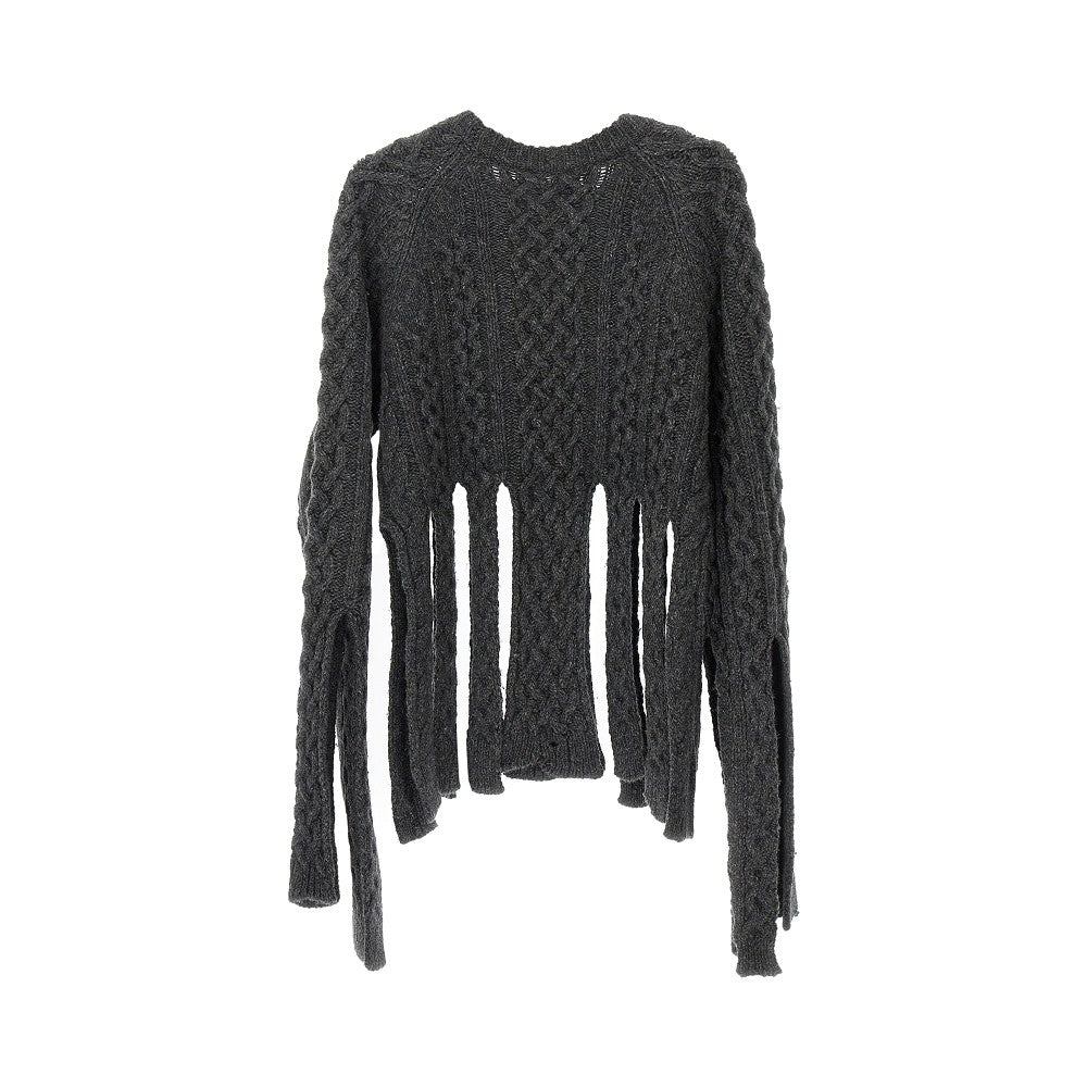Shredded effect sweater