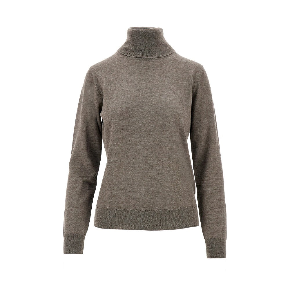 Wool and silk blend turtleneck sweater