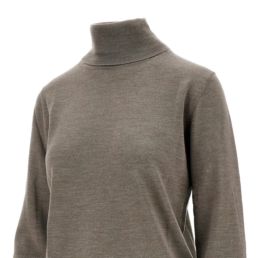 Wool and silk blend turtleneck sweater