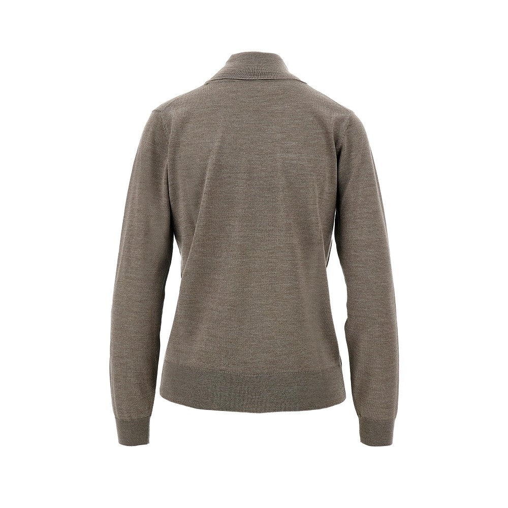 Wool and silk blend turtleneck sweater
