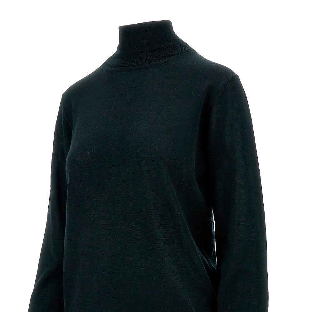 Wool and silk blend turtleneck sweater
