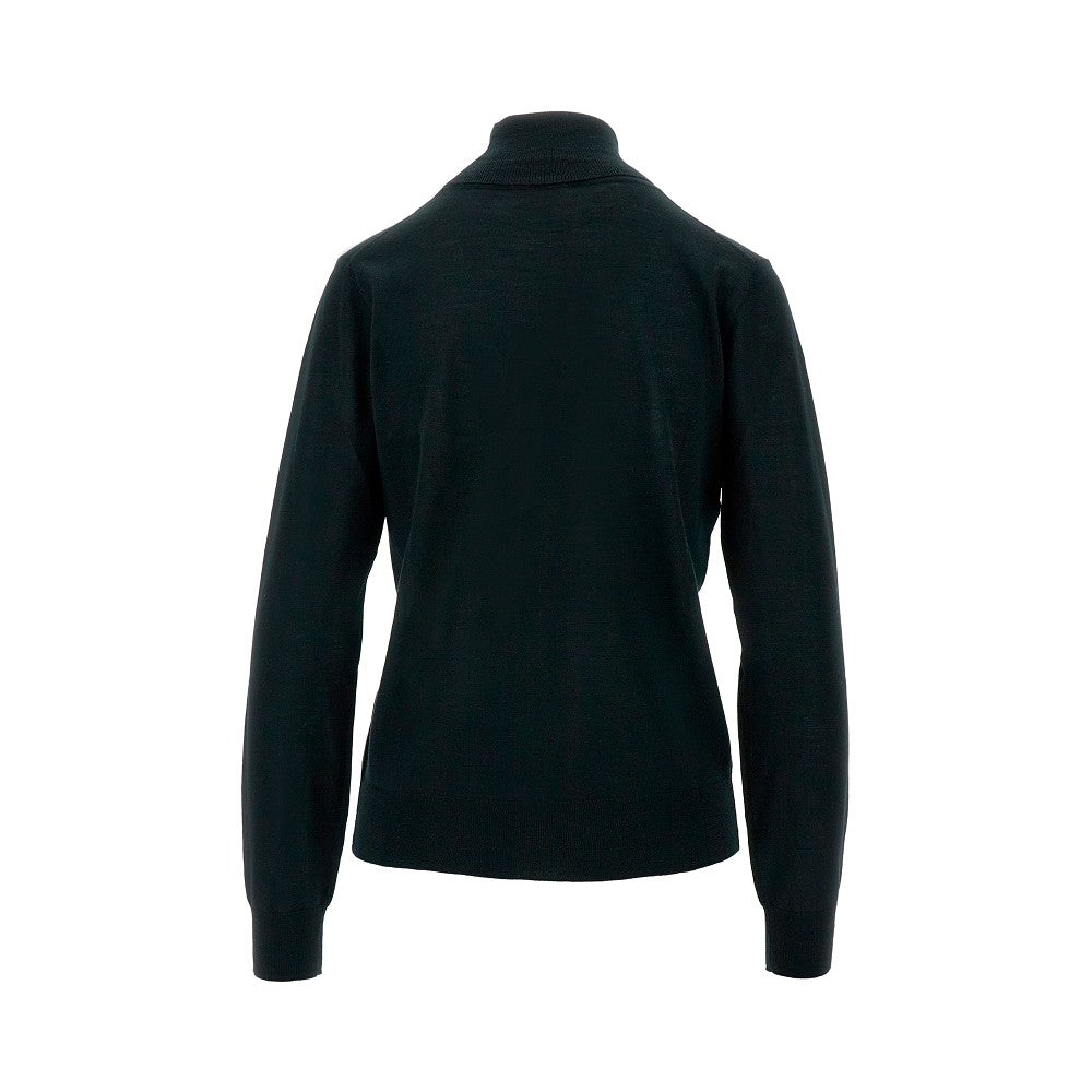 Wool and silk blend turtleneck sweater