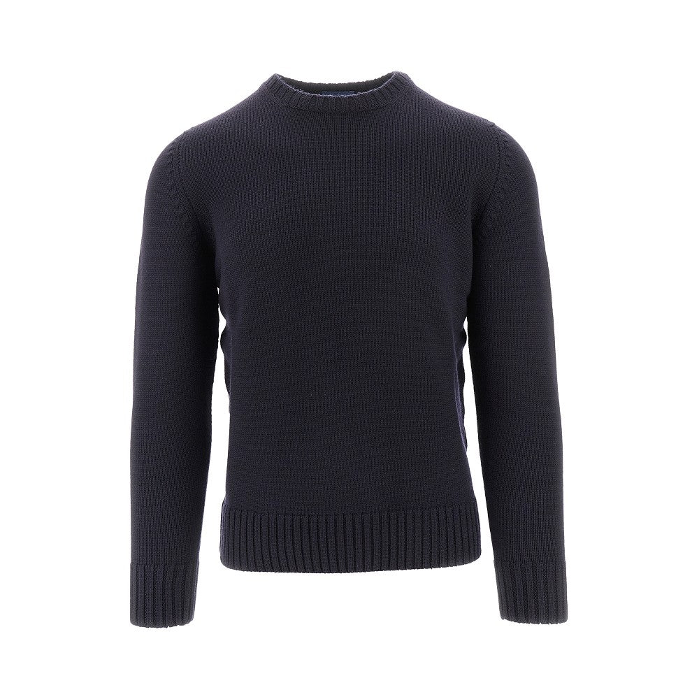 Pullover girocollo in lana merino