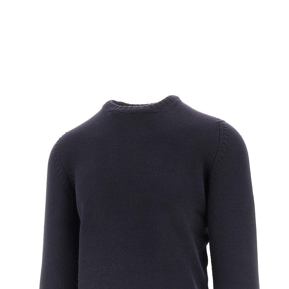 Pullover girocollo in lana merino