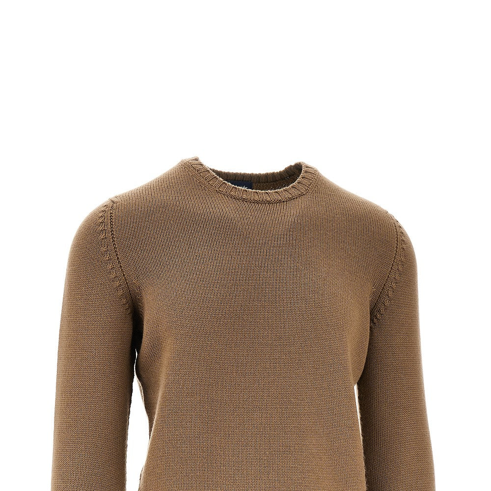 Pullover girocollo in lana merino