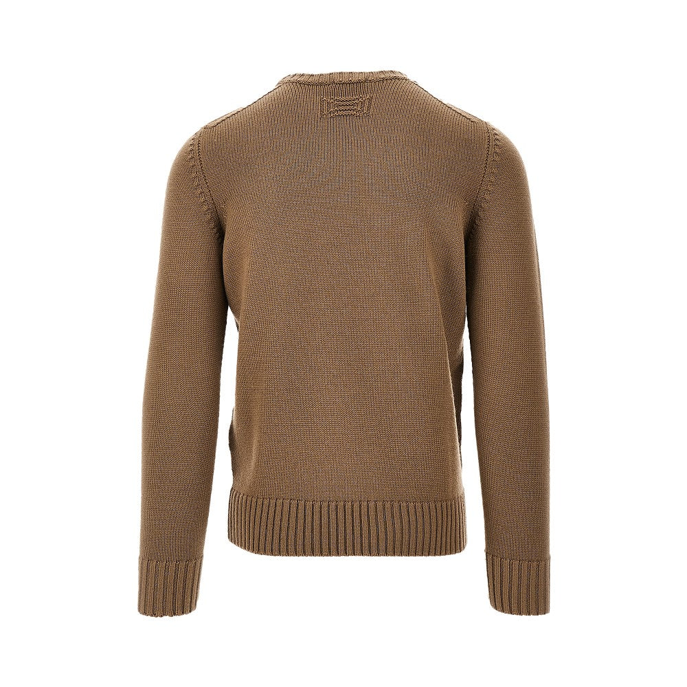 Pullover girocollo in lana merino