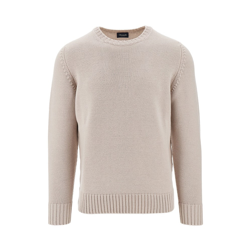 Pullover girocollo in lana merino