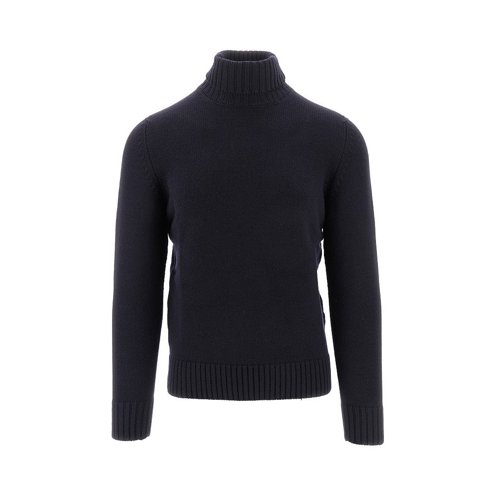 Pullover a collo alto in lana merino