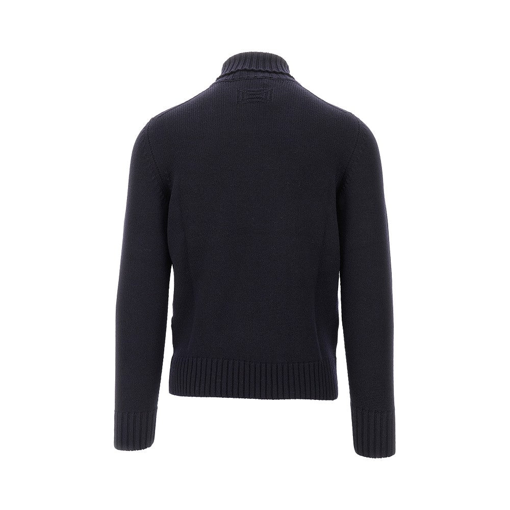 Pullover a collo alto in lana merino