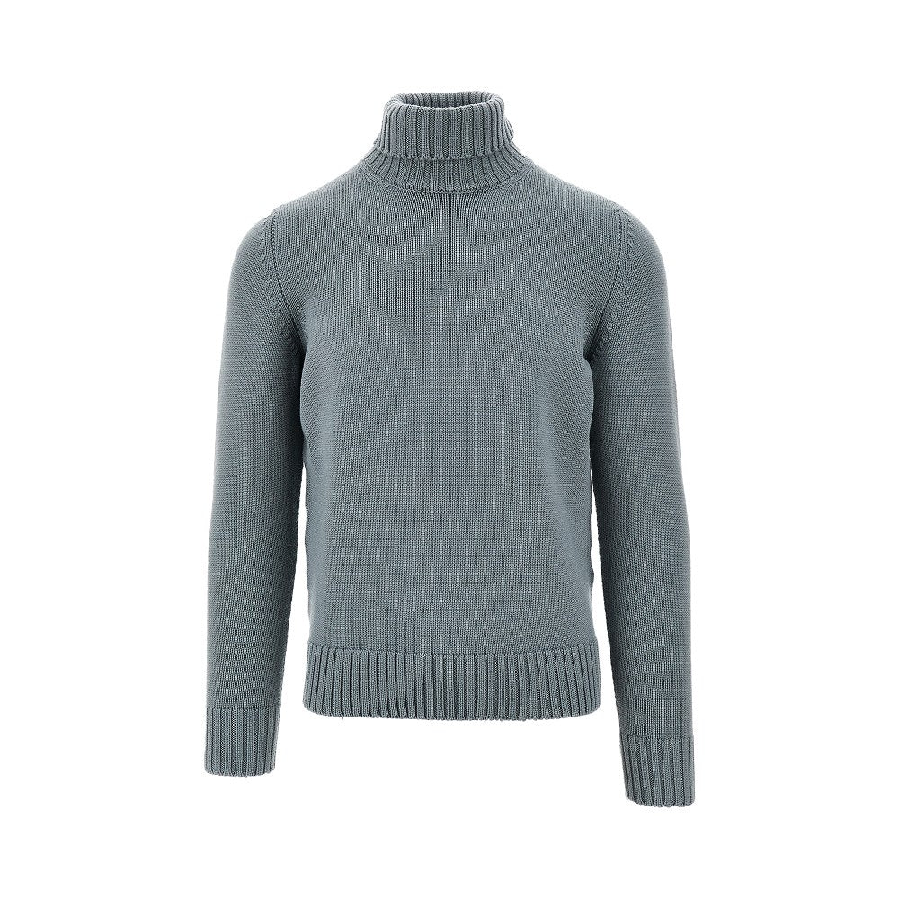 Pullover a collo alto in lana merino