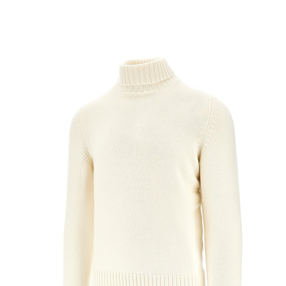 Pullover a collo alto in lana merino