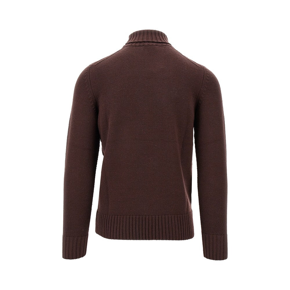 Pullover a collo alto in lana Merino