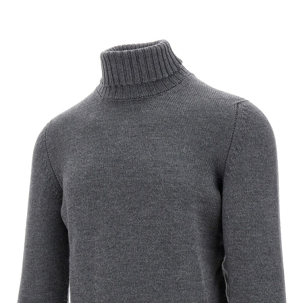 Pullover a collo alto in lana Merino