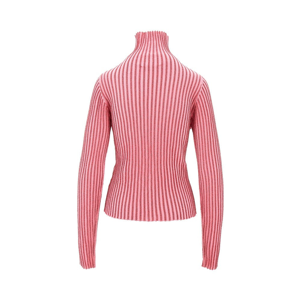 Lurex knit turtleneck top