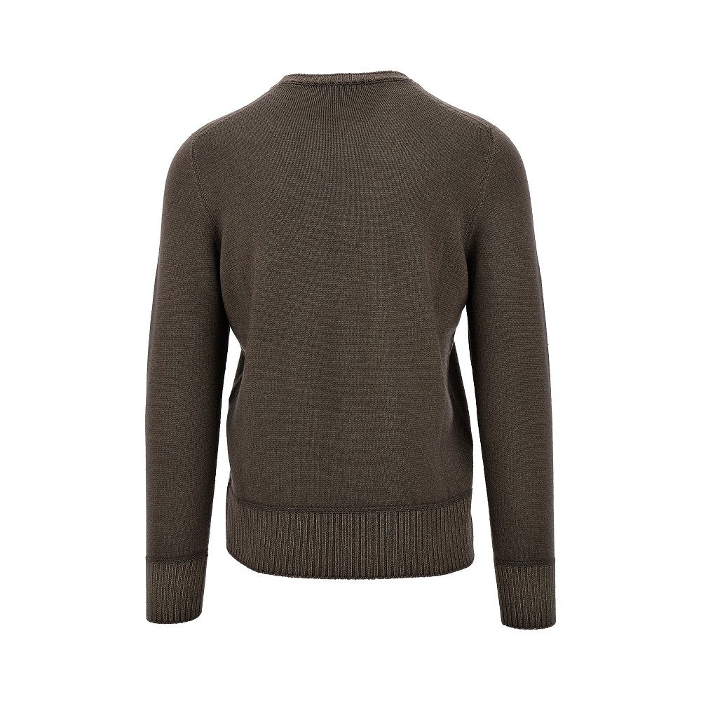 Pullover girocollo in lana Merino Extrafine